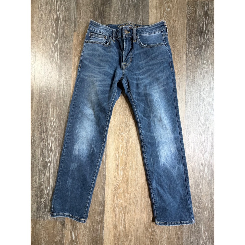 American Eagle Slim Straight Jeans Mens 28x28 Blue Extreme Flex Denim